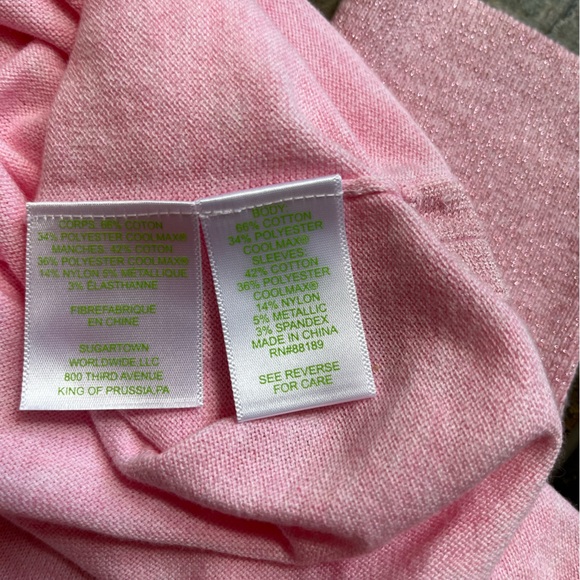 New Lilly Pulitzer pink Cobo oversized cool max light weight twee sweater.  XXS - Picture 8 of 14